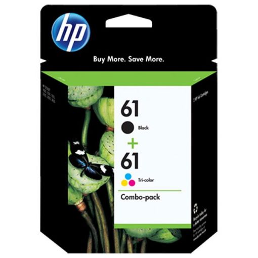 HP CR259FN (HP 61) Black, Tri-Color Ink Cartridge (Combo, 2pack) (Black: 190; Color: 165 Yield)