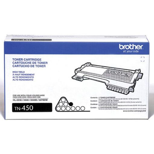 Brother TN-450 High Yield Black Toner Cartridge (2600 Yield)