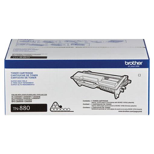 Brother TN-880 Super High Yield Black Toner Cartridge (12000 Yield)