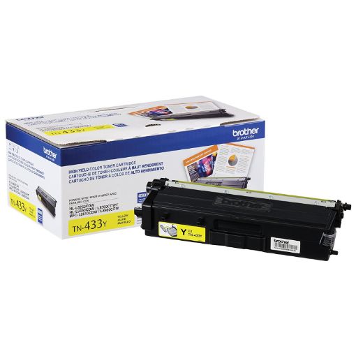 Brother TN-433Y High Yield Yellow Toner Cartridge (4000 Yield)