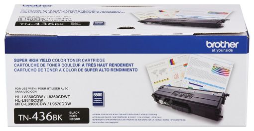 Brother TN-436BK Super High Yield Black Toner Cartridge (6500 Yield)