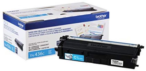Brother TN-436C Super High Yield Cyan Toner Cartridge (6500 Yield)