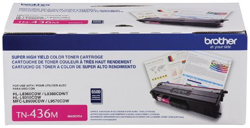 Brother TN-436M Super High Yield Magenta Toner Cartridge (6500 Yield)