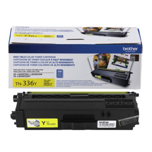 Brother TN-336y High Yield Yellow Toner Cartridge (3500 Yield)