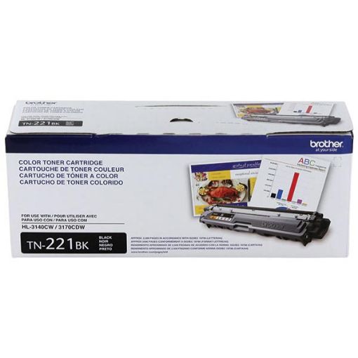 Brother TN-221BK Black Toner Cartridge (2500 Yield)