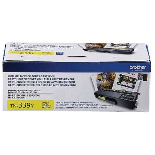 Brother TN-339Y Extra High Yield Yellow Toner Cartridge (6000 Yield)
