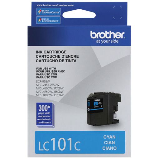 Brother LC101C High Yield Cyan Inkjet Cartridge (600 Yield)