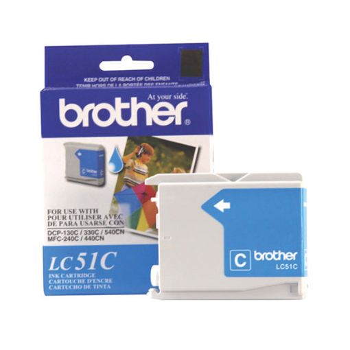 Brother LC51C Cyan Inkjet Cartridge (400 Yield)