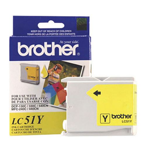 Brother LC51Y Yellow Inkjet Cartridge (400 Yield)