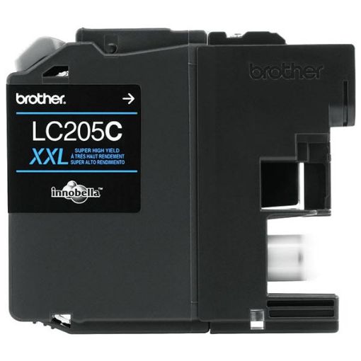 Brother LC205C (LC205CXXLC) Super High Yield Cyan Inkjet Cartridge (1200 Yield)
