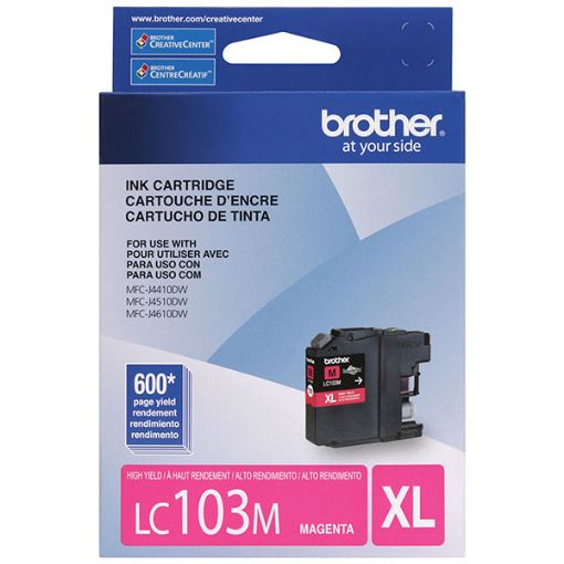 Brother LC103M High Yield Magenta InkJet Ink (600 Yield)