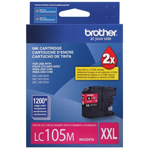 Brother LC105M Extra High Yield Magenta Ink Cartridge (1200 Yield)