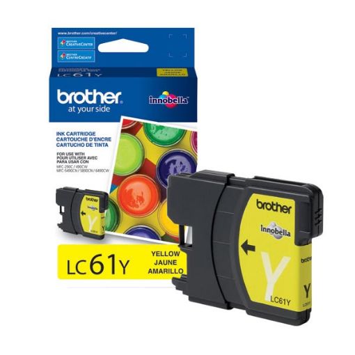 Brother LC61Y Yellow Inkjet Cartridge (325 Yield)