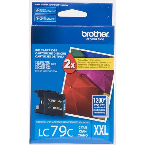 Brother LC79C Extra High Yield Cyan Inkjet Cartridge (1200 Yield)