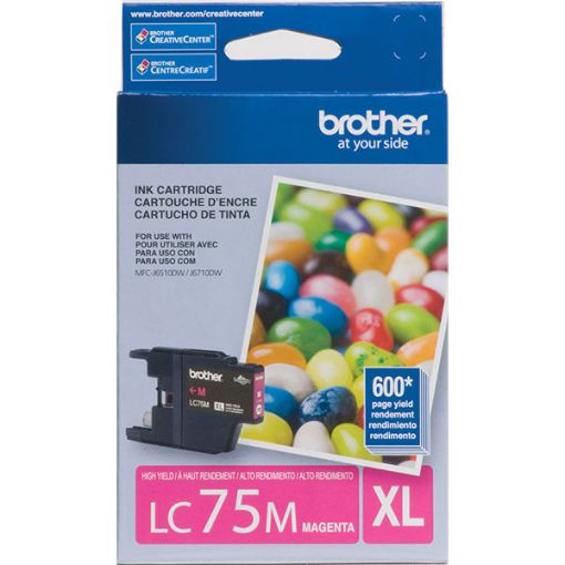 Brother LC75M High Yield Magenta Inkjet Cartridge (600 Yield)