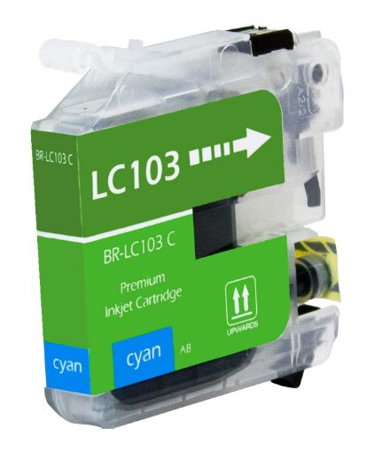 Compatible LC101C High Yield Cyan Inkjet Cartridge (600 Yield)