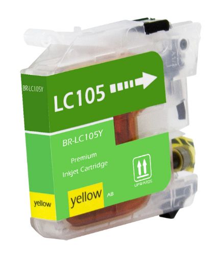 Compatible LC105Y Extra High Yield Yellow Ink Cartridge (1200 Yield)