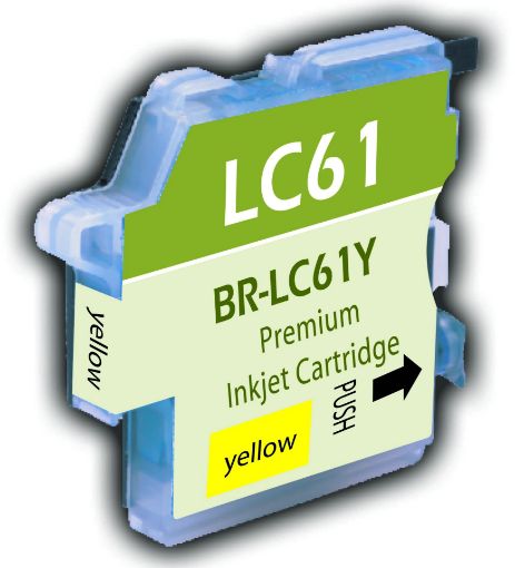 Compatible LC61Y Yellow Inkjet Cartridge (325 Yield)