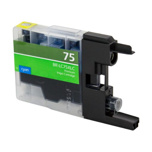 Compatible LC75XLCN High Yield Cyan Inkjet Cartridge (600 Yield)