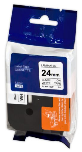 Compatible TZe-251 (TZ-251) Black on White P-Touch Label Tape (24MM * 8M)
