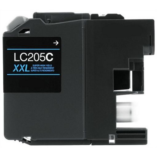  Compatible LC205C (LC205CXXLC) Super High Yield Cyan Inkjet Cartridge (1200 Yield), No Box