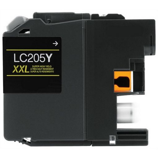 Compatible LC205Y (LC205YXXLY) Super High Yield Yellow Inkjet Cartridge (1200 Yield), No Box