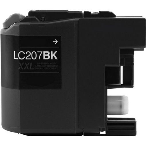 Compatible LC207Bk (LC207XXLBK) Super High Yield Black Inkjet Cartridge (1200 Yield), No Box
