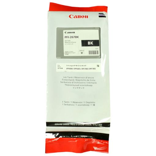Canon 8789B001 (PFI-207Bk) Black Ink Cartridge (300 Yield)