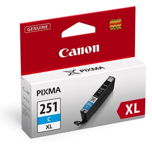 Canon 6449B001 (CLI-251XLC) Cyan Inkjet Cartridge (665 Yield)