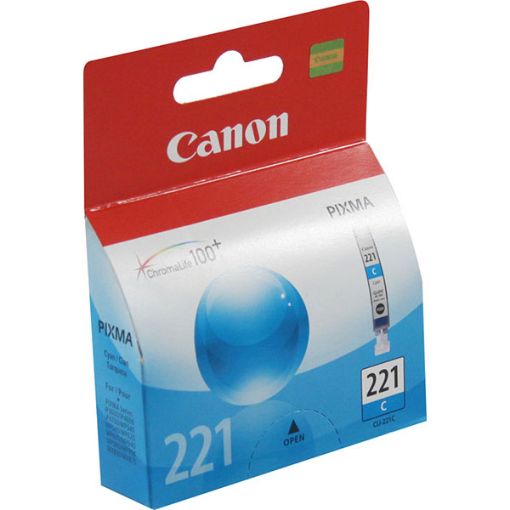 Canon 2947B001 (CLI-221C) Cyan Inkjet Cartridge (420 Yield) 