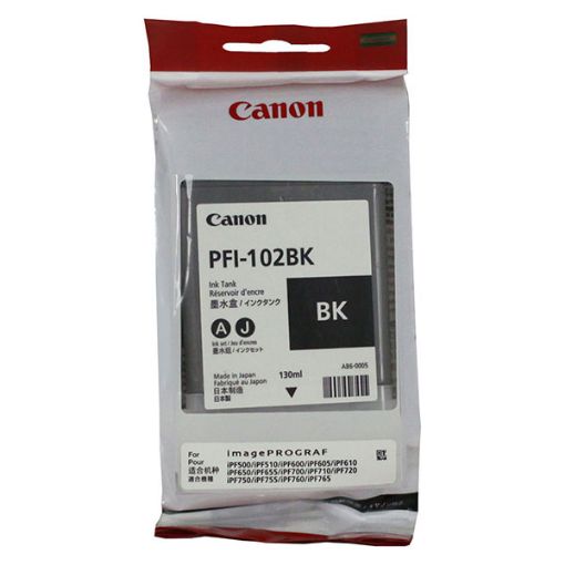 Canon 0895B001 (PFI-102Bk) Black Inkjet Cartridge (130 Yield)