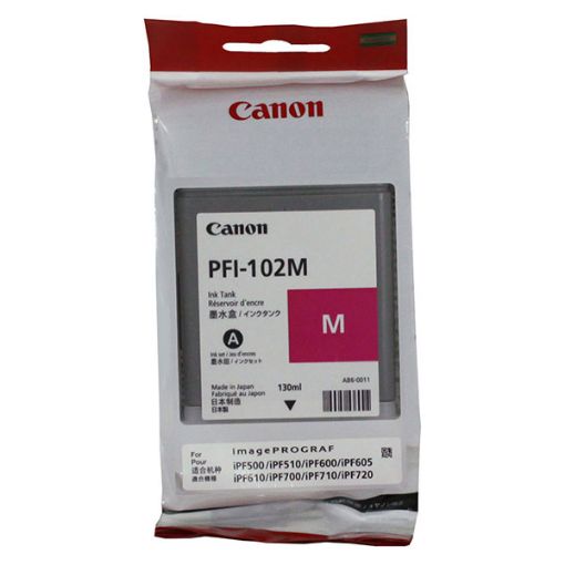 Canon 0897B001 (PFI-102M) Magenta Inkjet Cartridge (130 Yield) 