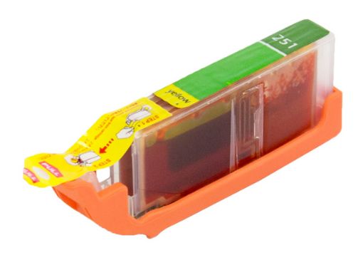 Remanufactured 6516B001 (CLI-251Y) High Yield Yellow Inkjet Cartridge (400 Yield)