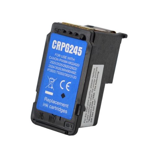Compatible 8278B001 (PG-245XL) High Yield Black Inkjet Cartridge (300 Yield), With 4 Refill Tank