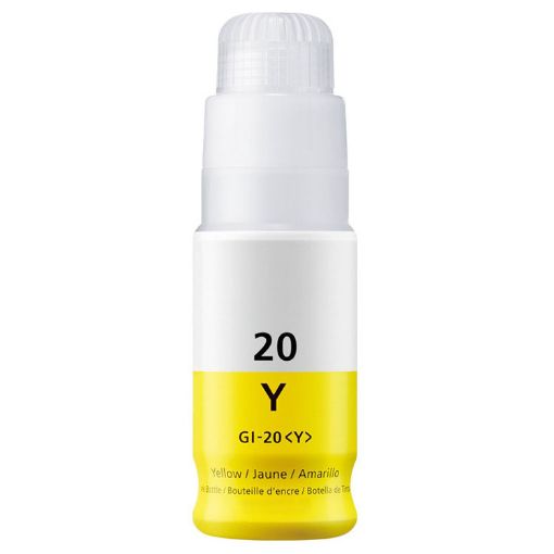 Compatible 3396C001 (GI-20Y) Yellow Dye Ink Bottle (7700 Yield) 