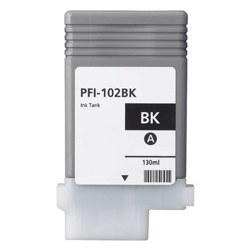 Remanufactured 0895B001 (PFI-102Bk) Black Inkjet Cartridge (130 Yield)