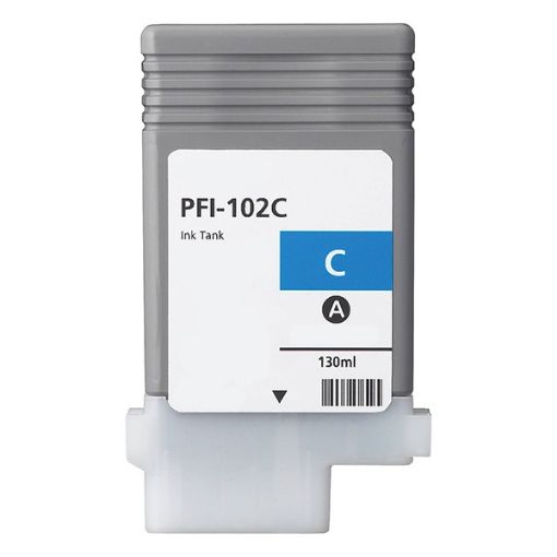 Remanufactured 0896B001 (PFI-102C) Cyan Inkjet Cartridge (130 Yield)