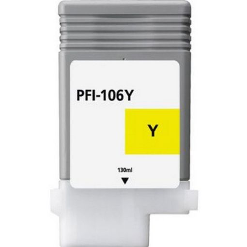 Remanufactured 6624B001AA (PFI-106Y) Yellow Inkjet Cartridge (130 ml) 