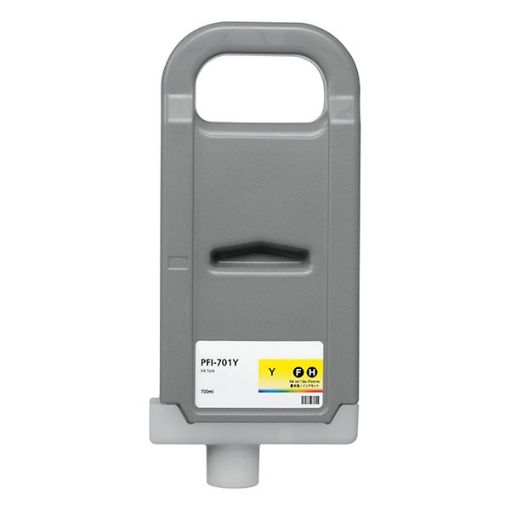 Remanufactured 0903B001 (PFI-701Y) Yellow Inkjet Cartridge (700 ml) 