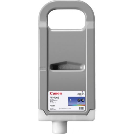 Remanufactured 6689B001AA (PFI-706Blue) Blue Ink Cartridge (700 ml)