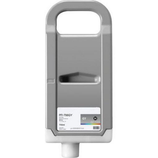 Remanufactured 6690B001AA (PFI-706GY) Gray Ink Cartridge (700 ml)