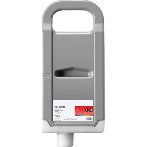 Remanufactured 6687B001AA (PFI-706Red) Red Ink Cartridge (700 ml) 