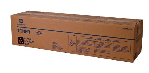 Picture of Konica Minolta A070130 (TN-611K) Black Laser Toner Cartridge (45000 Yield)