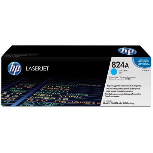 Picture of HP CB381A (HP 824A) Cyan Toner Cartridge (21000 Yield)