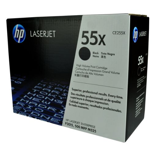 Picture of HP CE255X (HP 55X) High Yield Black Toner Cartridge (12500 Yield)