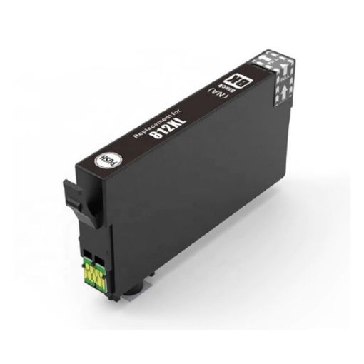 Picture of Remanufactured T812xl120-S (Epson T812XL) Ultra High Yield Black Inkjet Cartridge (1100 Yield)