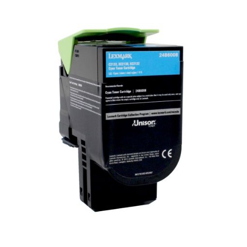 Picture of Lexmark 24B6008 Cyan Toner Cartridge (3000 Yield)