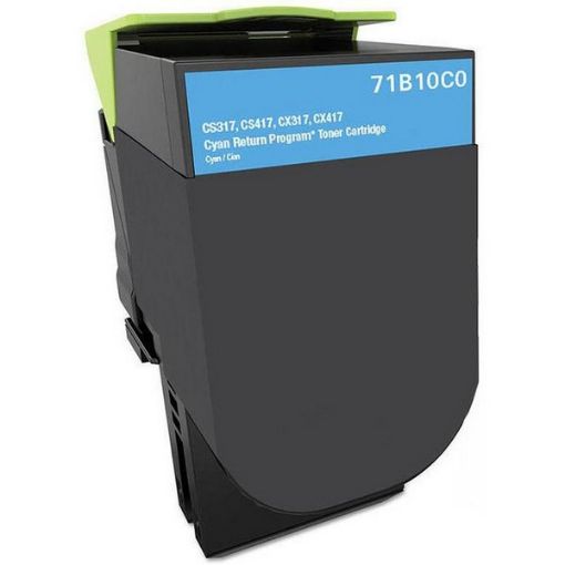 Picture of Lexmark 71B10C0 Cyan Toner Cartridge (2300 Yield)