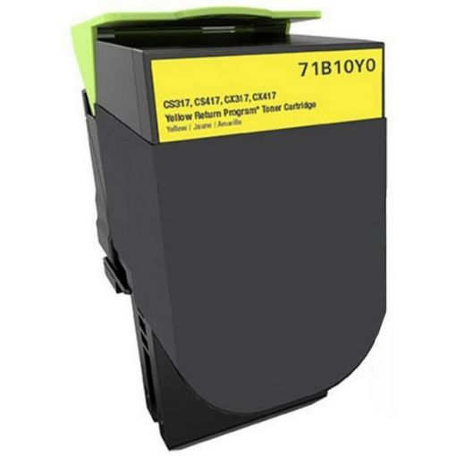 Picture of Lexmark 71B10Y0 Yellow Toner Cartridge (2300 Yield)