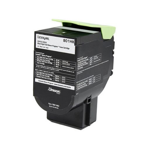 Picture of Lexmark 80C1HK0 High Yield Black Toner Cartridge (4000 Yield)